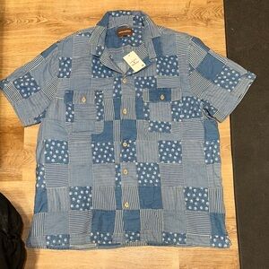 Lucky Brand Blue Patchwork Casual Shirt